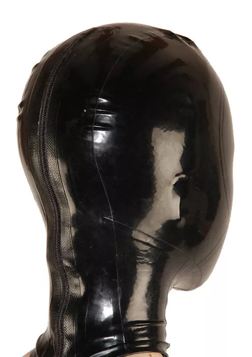 Latex gimp hood (three varieties with mouth and nasal tubing)