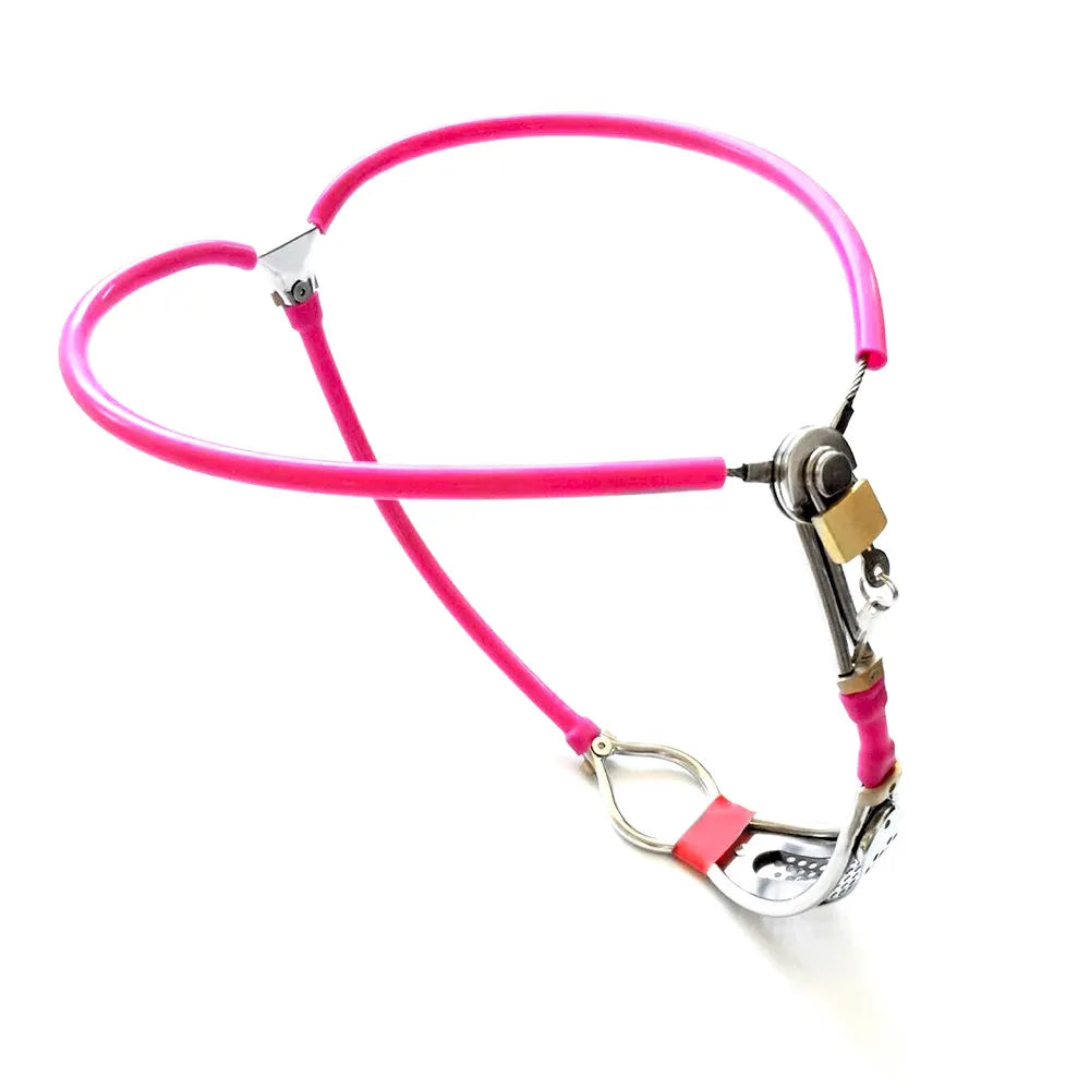 Vagina chastity belt with exposed anal (black or pink)