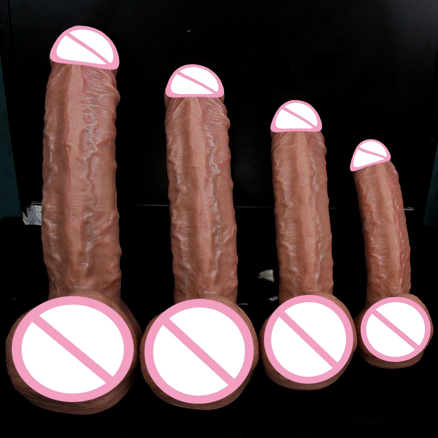 Realistic Huge Penis - Skin Feel with Veins (Suction Cup)