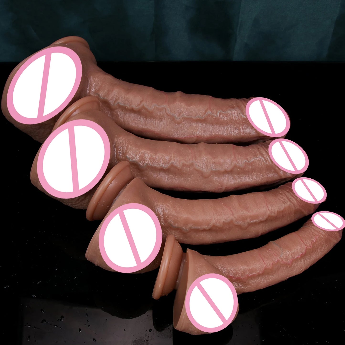 Realistic Huge Penis - Skin Feel with Veins (Suction Cup)