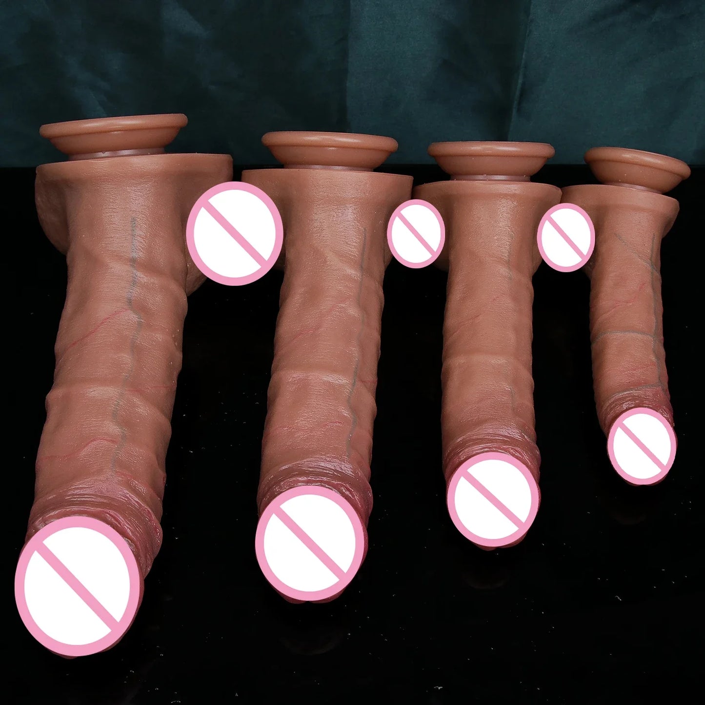 Realistic Huge Penis - Skin Feel with Veins (Suction Cup)