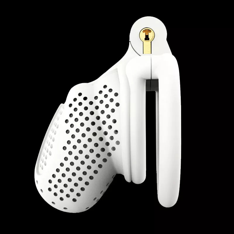 Male Chastity Device (Small Boy) with Flat Ring (Black or White)