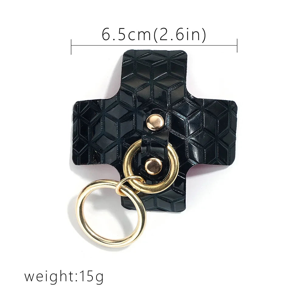 Cross Nipple-Covers with Ring (Gold or Silver)