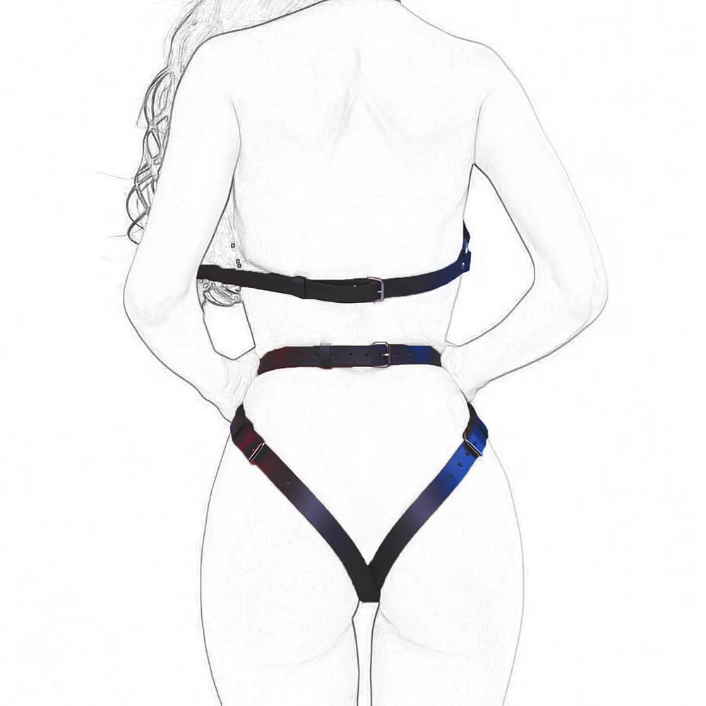 Women's BDSM Full Body Harness with Neck Strap