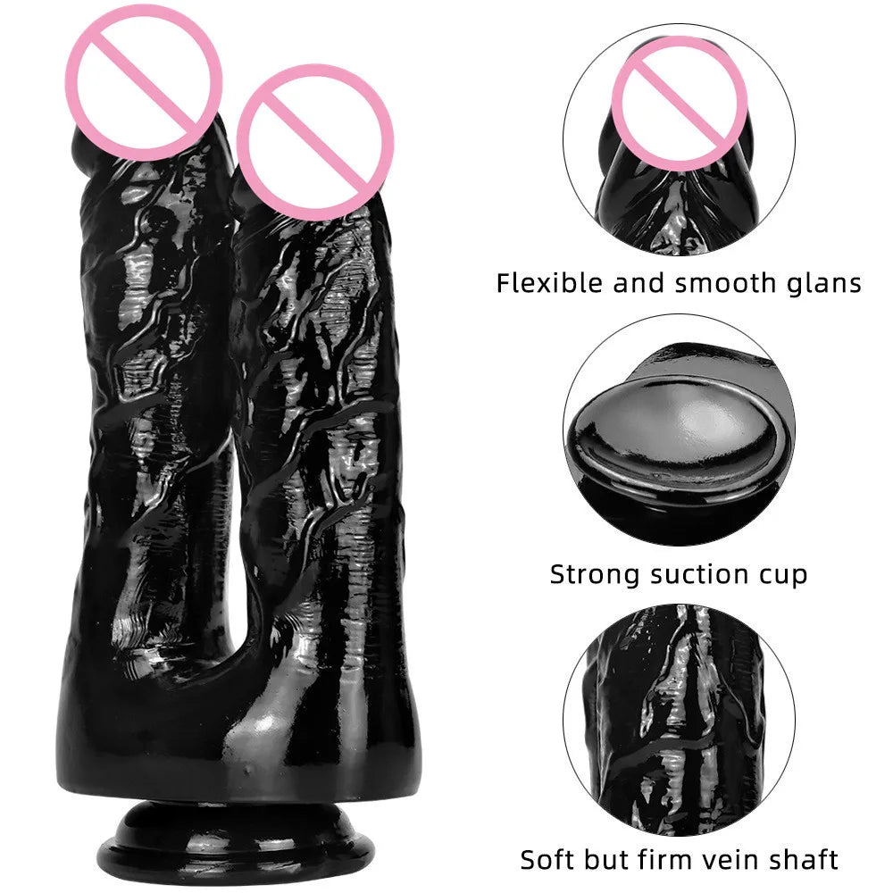 Suction Cup Dildo for Double Penetration