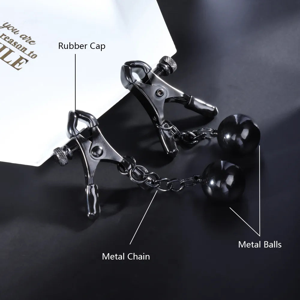 Weighted Nipple Clamps (Silver or Black)