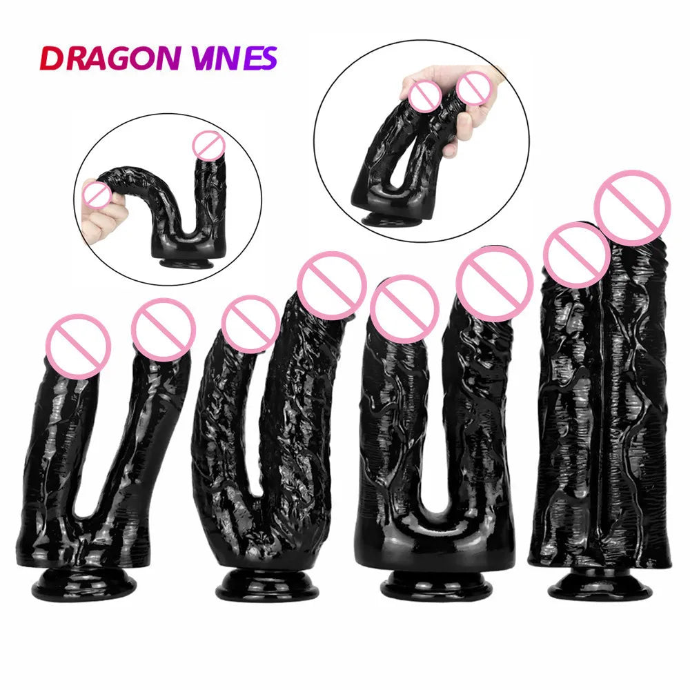 Suction Cup Dildo for Double Penetration