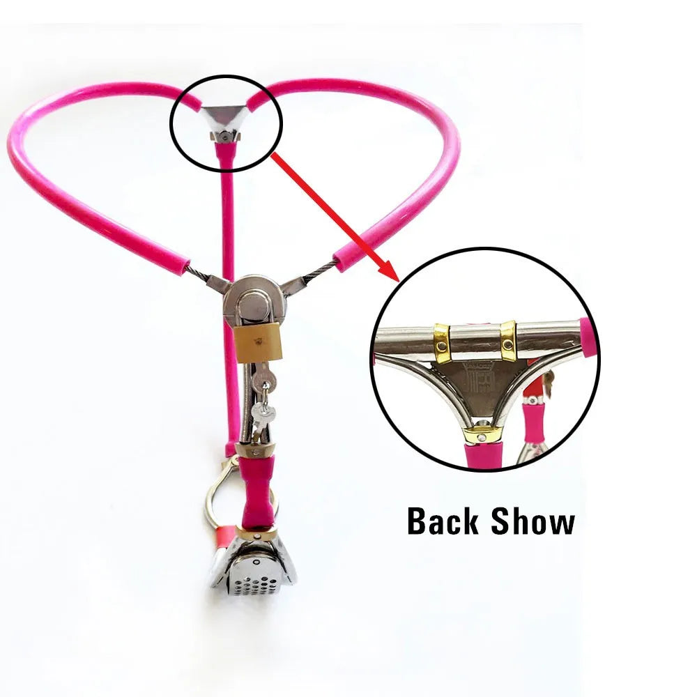 Vagina chastity belt with exposed anal (black or pink)